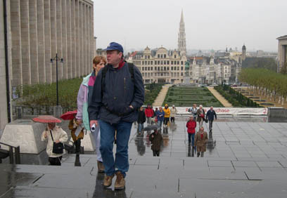 Bruxelles sous la pluie... l'Albertine