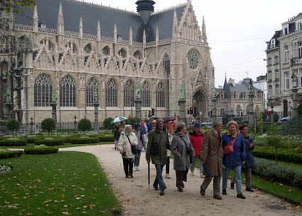 Les randonneurs au petit Sablon